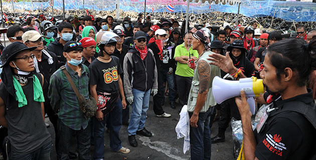 Thailand protests: Red Shirts receive orders from leaders