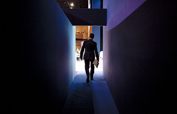 Campaigning with Clegg: Nick Clegg about to address the Royal College of Nursing conference