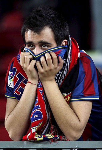 Barca v Inter: A sad Barcelona fan