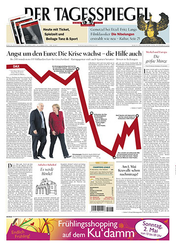 German front pages: Front pages of German newspapers Thursday 29th April 2010 about Greece debt