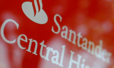 santander logo. Santander logo. Santander revealed that it had exposure to €24bn of Spanish 