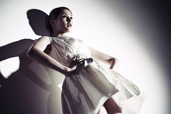 Gemma Arterton fashion: Gemma Arterton wearing Cream dress with rose detail