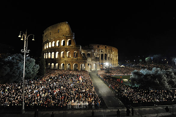 24 Hours in Pictures: Rome's traditional Good Friday evening Way of the Cross procession