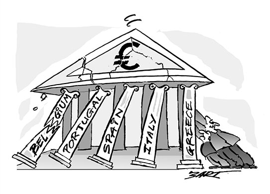 Greece cartoons: Cartoon on the Greek economic crisis