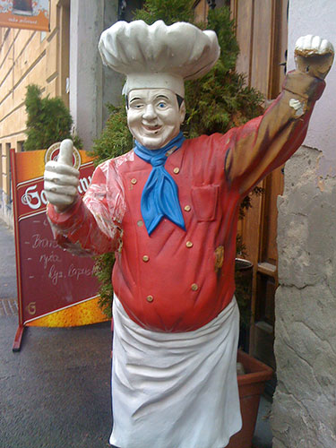 Show and Tell: Hot Chip: Chef statue in rural Slokakia
