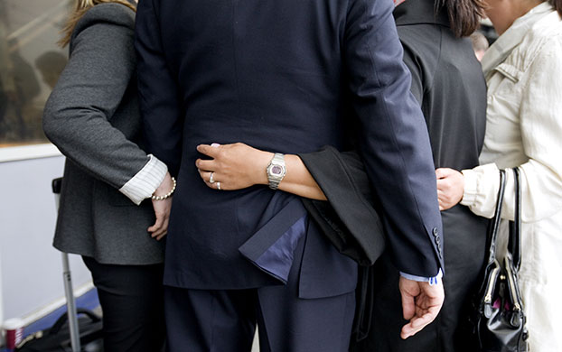 Martin Argles election:  A member of the public puts her arm round Prime Minister Gordon Brown