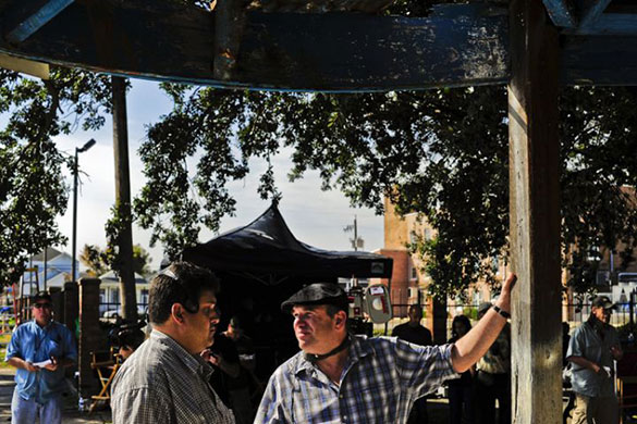 Treme : David Mills and David Simon talking on the set of 'Treme'