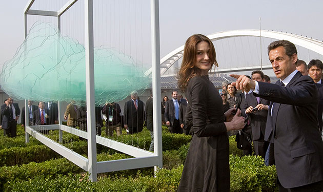 China expo: Nicolas Sarkozy and Carla Bruni-Sarkozy French pavilion Shanghai World Expo