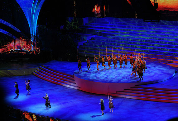 China expo: Singers and dancers perform at the opening ceremony of the World Expo