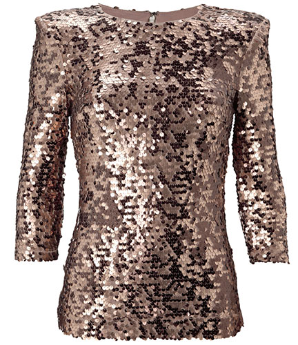 Key trends: glam: Sequined long-sleeve top