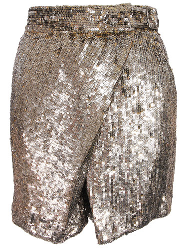 Key trends: glam: Sequin fold-over shorts