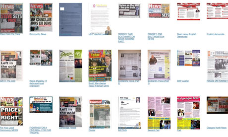 Selection of general election leaflets
