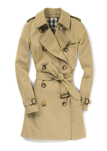 Discount shopping: Burberry outlet store, trenchcoat