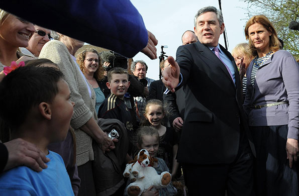 Election campaign: Prime Minister Gordon Brown campaigning in Gillingham