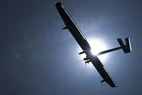24 hours in pictures: The solar-powered Solar Impulse  airplane