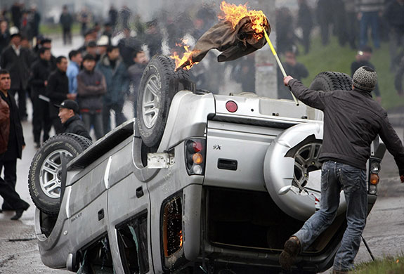 Kyrgyzstan riots: Anti Government Protests in Bishkek, Kyrgyzstan