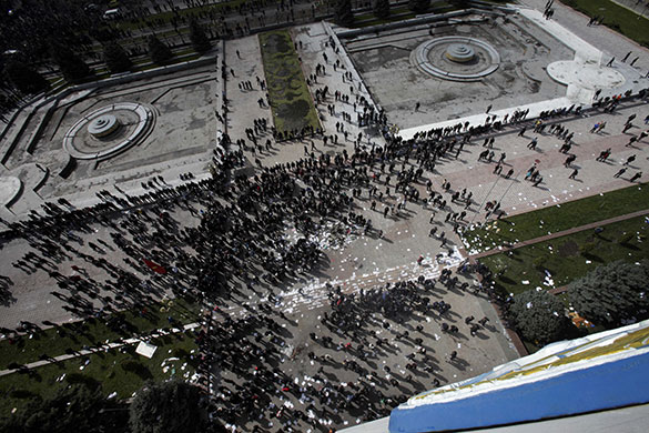 Kyrgyzstan: Protesters gather in Bishkek