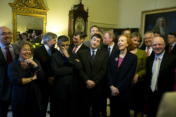 Martin Argles: Cabinet members share a joke