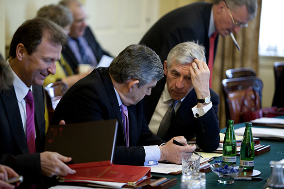 Martin Argles: Gordon Brown and Jack Straw in the cabinet room