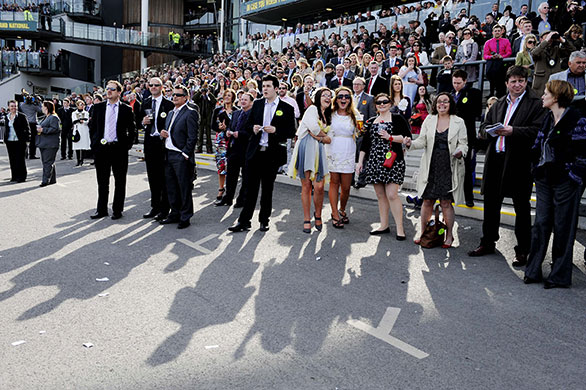 Grand National day one: Crowds enjoy the racing on the first day 