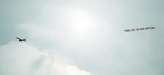 Masters: tiger woods banner