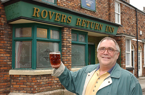 Jack Duckworth: 2002: Jack Duckworth outside the Rovers Return