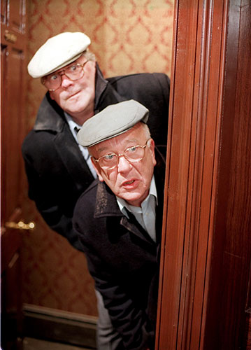 Jack Duckworth: 1997: Jack Duckworth [William Tarmey] and Alec Gilroy [Roy Barraclough]
