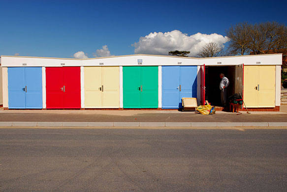 In Pictures: colour: Beach huts in Exmouth