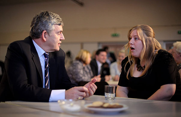 General election pictures: gordon brown meets locals at a community centre