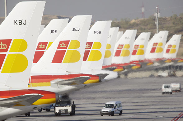 Week in Business: Iberia planes seen on the runway in Madrid