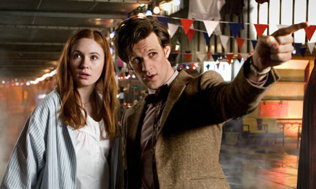 Matt Smith as the Doctor with Karen Gillan as Amy Pond