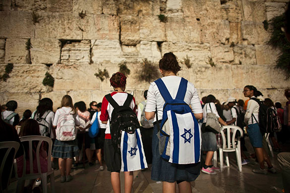24 hours in pictures: Women pray next to the Western Wall, Jerusalem, Israel