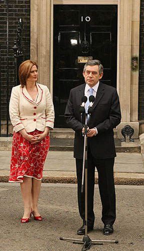 Gordon Brown: New British Prime Minister Gordon Brown outside Number 10