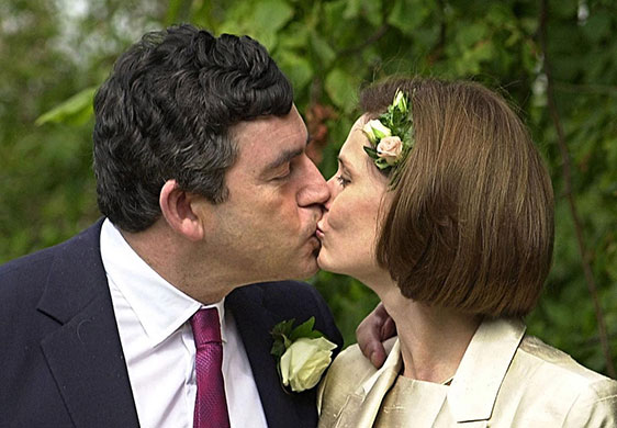Gordon Brown: Gordon Brown, and his wife Sarah Macaulay, after their wedding