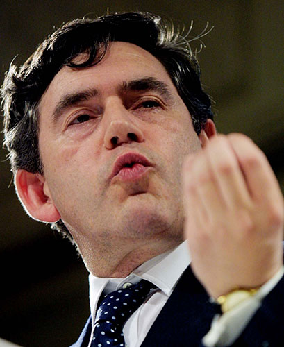 Gordon Brown: Chancellor of Exchequer Gordon Brown in 2001