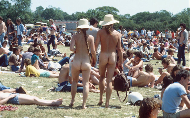 Glastonbury at 40: Naked man and woman