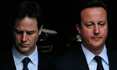 Nick Clegg with David Cameron