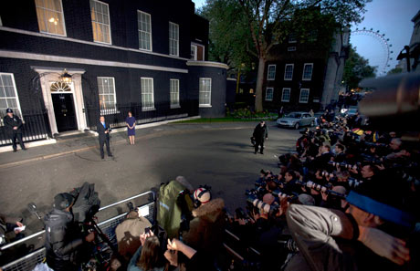 David Cameron at 10 Downing Street