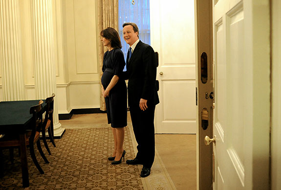 Cameron's big day: David Cameron and wife Samantha inside No 10
