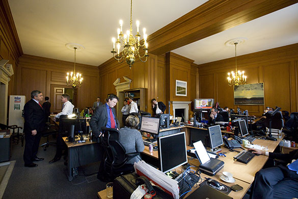 Behind the scenes: The 'war room' in Downing St
