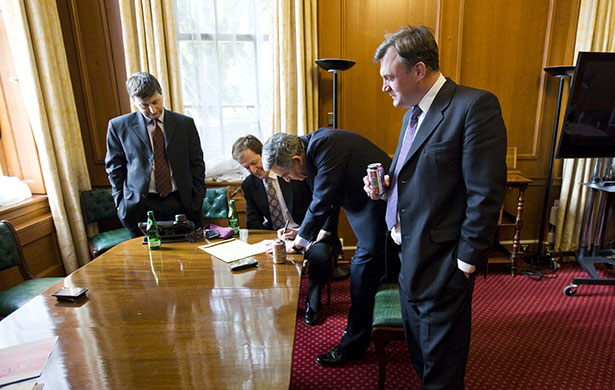 Behind the scenes: Gordon Brown writes letters to his successor