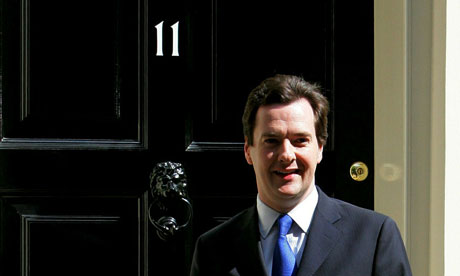 George Osborne, the new chancellor, outside 11 Downing Street on 12 May 2010.