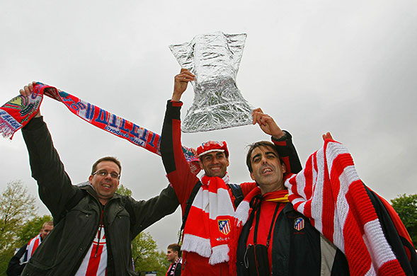 Europa League Final: Atletico Madrid fans enjoy themselves before the match