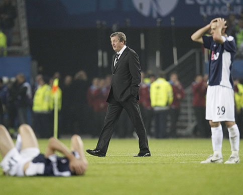 Europa League Final: Roy Hodgson and his players look shell-shocked after the final whistle