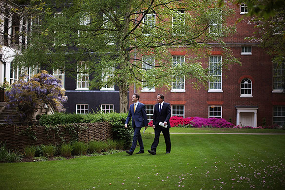 Downing street: David Cameron and Deputy Prime Minister Clegg 
