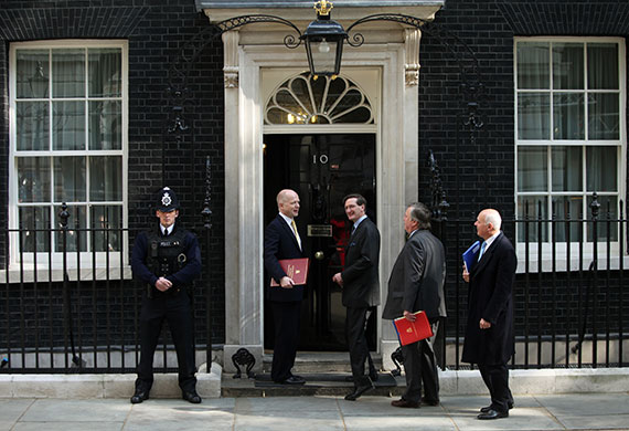 cabinet meeting: coalition cabinet ministers arrive at downing street