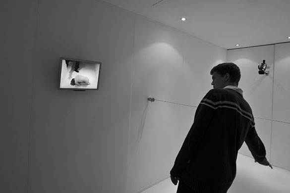 Catlin art prize 2010: Stay Behind the Line, video installation by Reynir Hutber