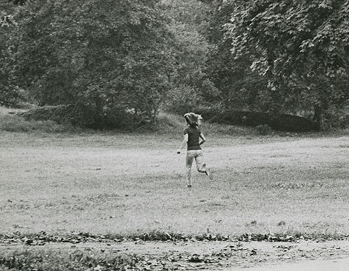 Exposed Tate Modern: What Makes Jackie Run? Central Park, New York City,1971 by Ron Galella