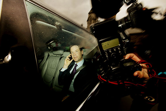 Guardian election: Nick Clegg as he leaves talks with the Conservative party