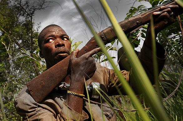 Obo Dispatch: A self-defence militiaman patrols the bush in the outskirts of Obo
